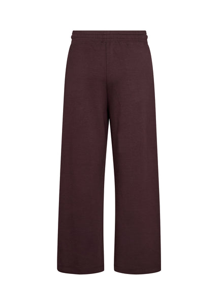 SOYACONCEPT Wide Leg Ankle Length Joggers in Chocolate