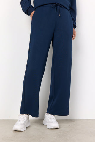 Soyaconcept Wide Leg Drawstring Joggers in Navy