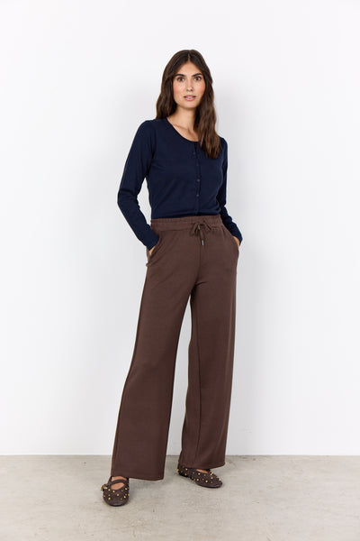 SOYACONCEPT Wide Leg Joggers in Brown