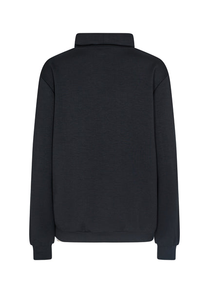 Soyaconcept Cowl Neck Sweatshirt in Black