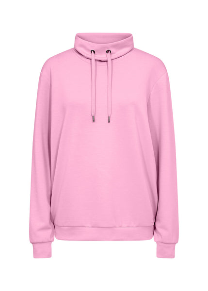 Soyaconcept Cowl Neck Sweatshirt in Pink