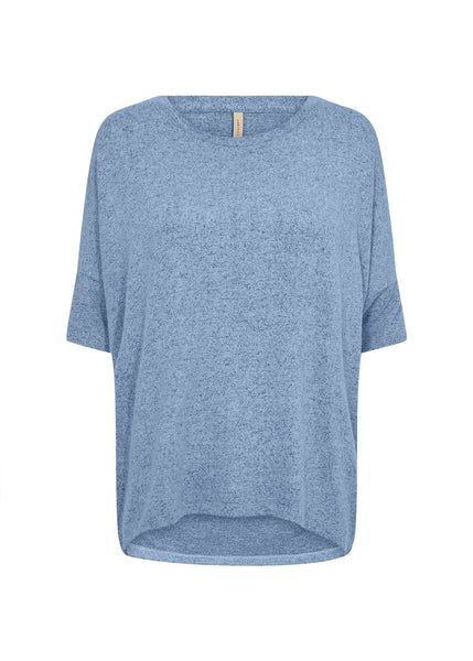 Soyaconcept 3/4 Sleeve Soft Biara Top in Blue