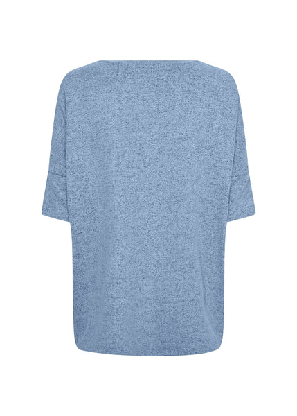 Soyaconcept 3/4 Sleeve Soft Biara Top in Blue