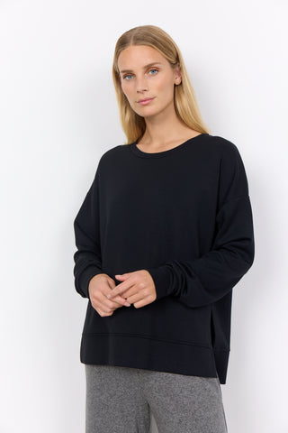 Soyaconcept Round Neck Sweatshirt in Black
