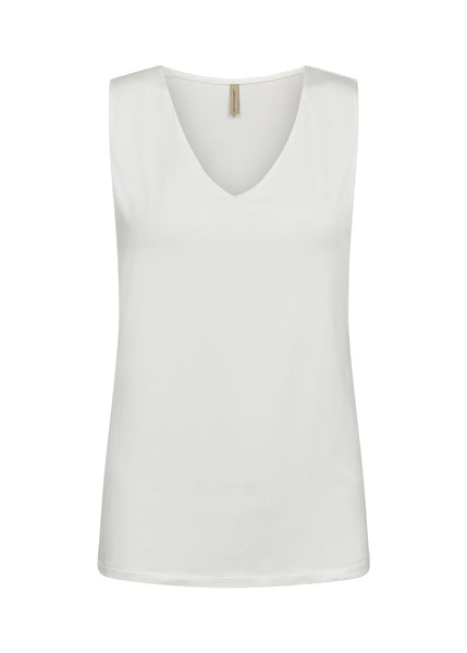SOYACONCEPT V-Neck Tank Top in Cream