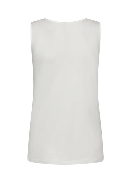 SOYACONCEPT V-Neck Tank Top in Cream