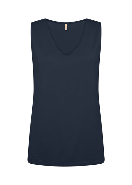 SOYACONCEPT V-Neck Tank Top in Navy