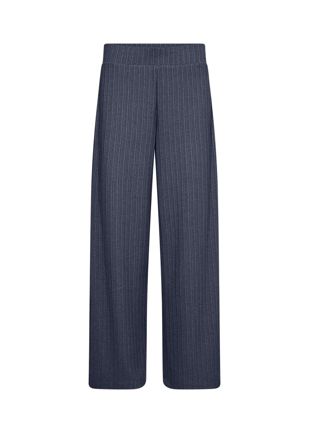 Soyaconcept Knitted Wide Leg Trousers in Blue