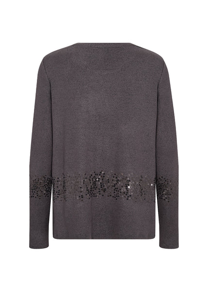 Soyaconcept Soft Biara Sequin Detail Top in Grey