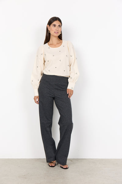 SOYACONCEPT Straight Leg Trousers in Grey
