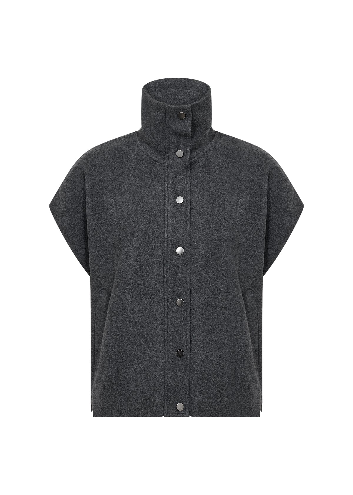 SOYACONCEPT Wool Blend Waistcoat in Grey