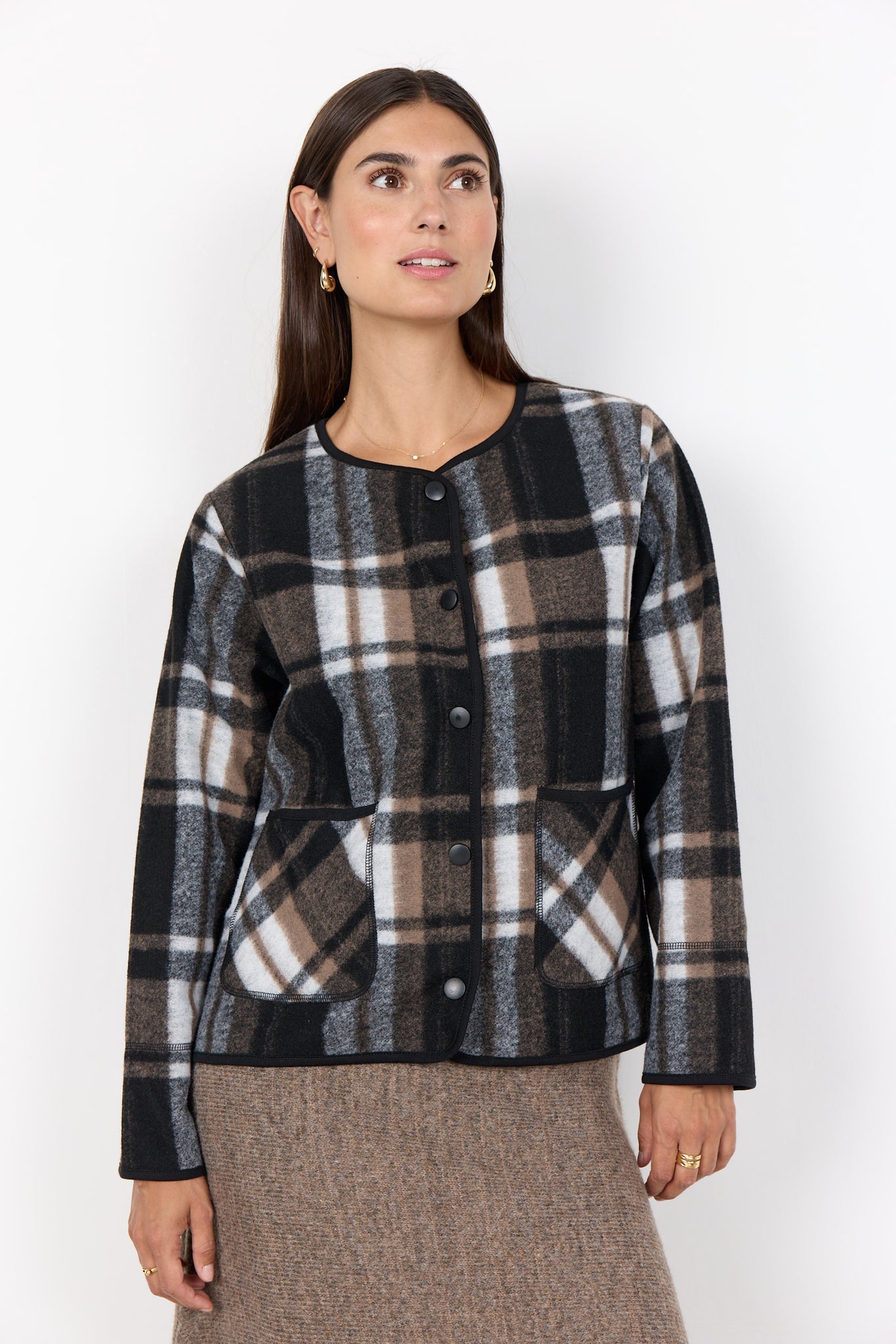 SOYACONCEPT Checked Jacket in Black