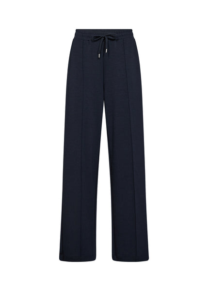 SOYACONCEPT Wide Leg Joggers With Seam in Navy