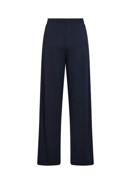 SOYACONCEPT Wide Leg Joggers With Seam in Navy