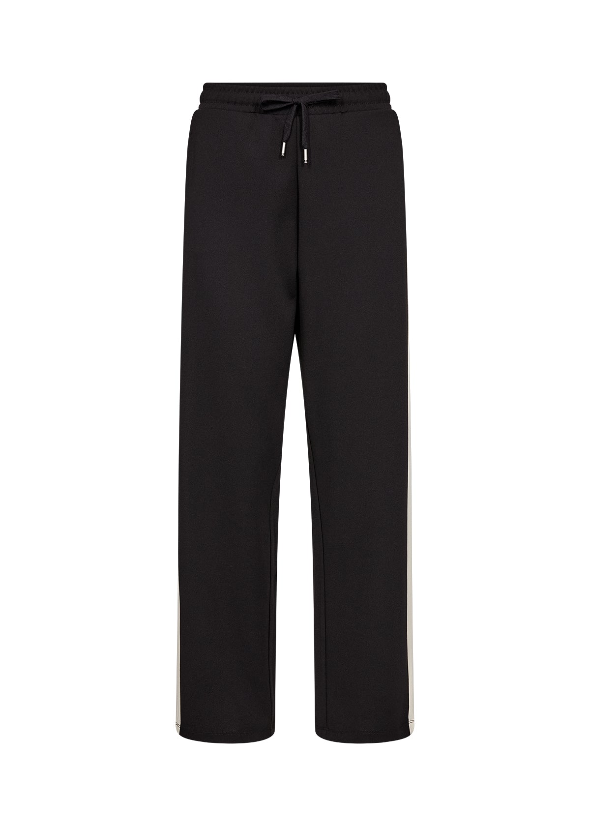 SOYACONCEPT Straight Leg Trousers With Side Stripe in Black