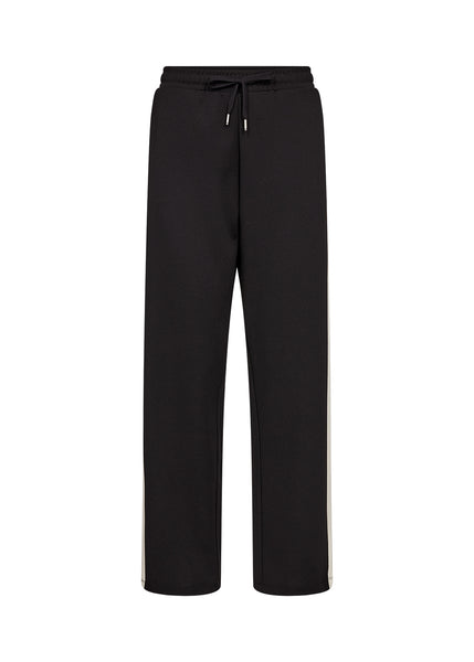 SOYACONCEPT Straight Leg Trousers With Side Stripe in Black
