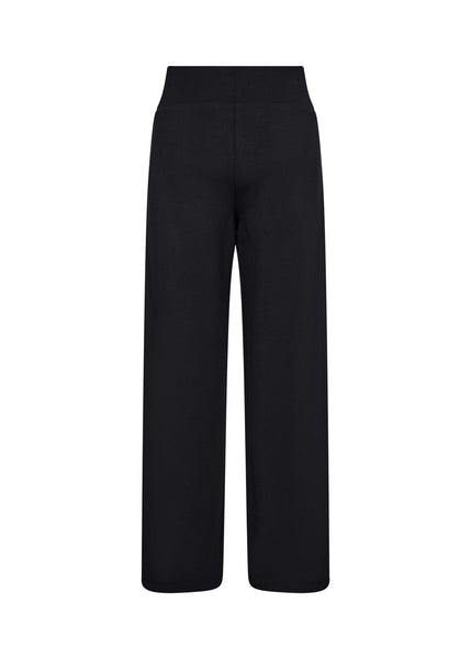 SOYACONCEPT Wide Leg Pull-Up Joggers in Black