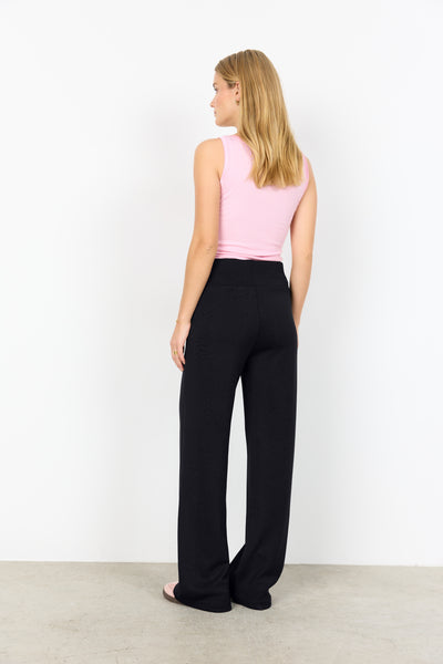 SOYACONCEPT High Waist Wide Leg Trousers in Black