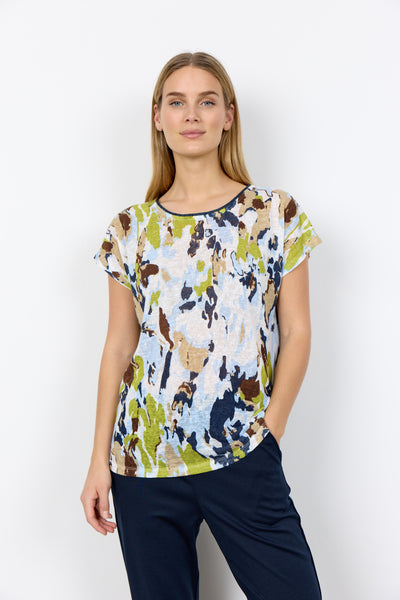 SOYACONCEPT Patterned T-Shirt in Blue