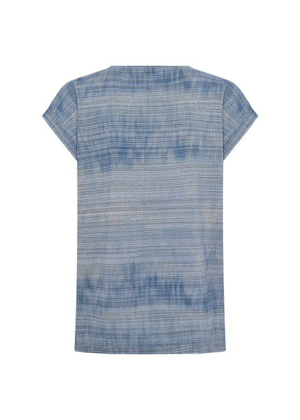 SOYACONCEPT Striped Tie Dye T-Shirt in Blue
