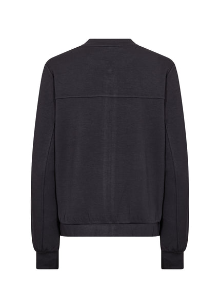 SOYACONCEPT Zip-Up Bomber Jacket in Black