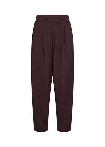 SOYACONCEPT Barrel Leg Trousers in Chocolate