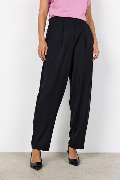 SOYACONCEPT Barrel Leg Trousers in Black