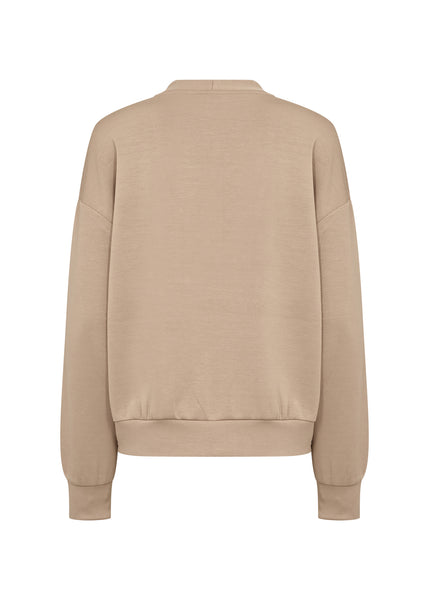 SOYACONCEPT 1/4 Zip Sweatshirt in Beige