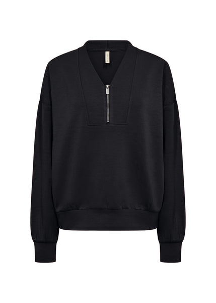 SOYACONCEPT 1/4 Zip Sweatshirt in Black