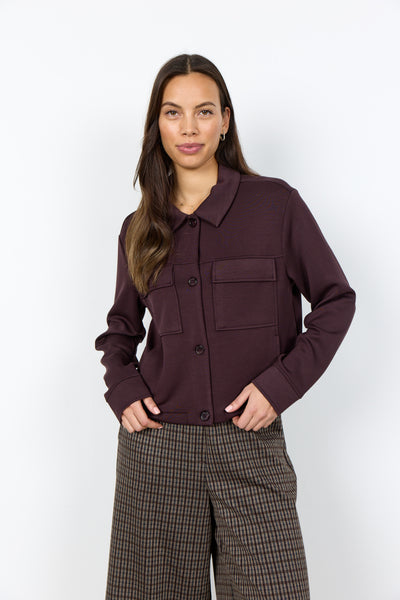 SOYACONCEPT Collar Jacket in Burgundy