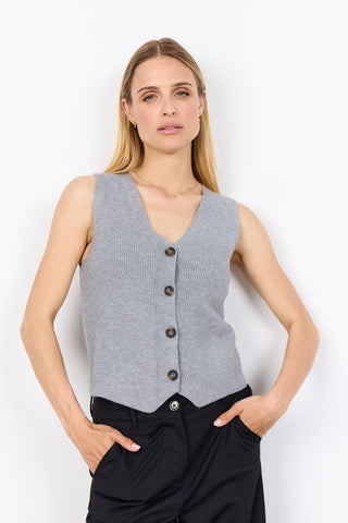 SOYACONCEPT Knitted Waistcoat in Grey