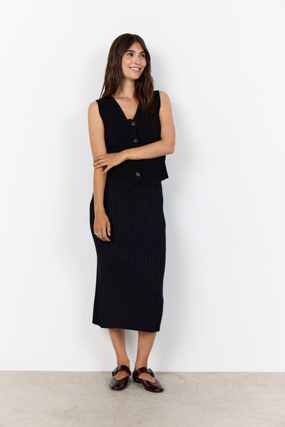 SOYACONCEPT Knitted Waistcoat in Black