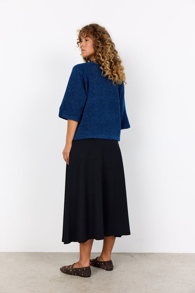 SOYACONCEPT Short Sleeve Knit Jumper in Blue