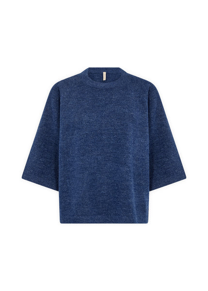 SOYACONCEPT Short Sleeve Knit Jumper in Blue