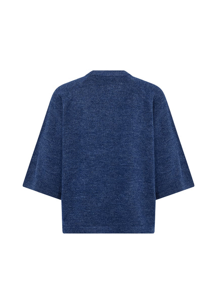 SOYACONCEPT Short Sleeve Knit Jumper in Blue