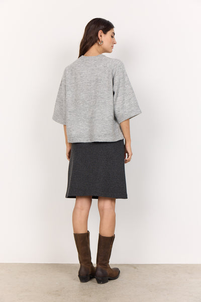 SOYACONCEPT Short Sleeve Knit Jumper in Grey