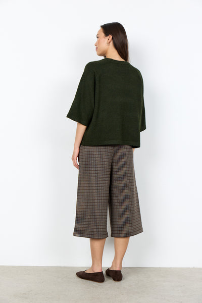SOYACONCEPT 2/4 Sleeve Knit Jumper in Forest Green