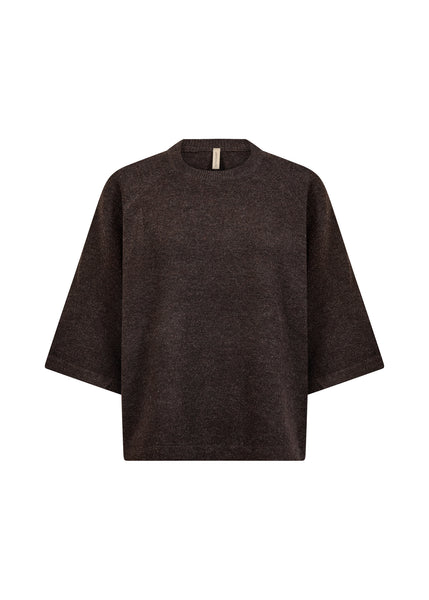 SOYACONCEPT 2/4 Sleeve Knit Jumper in Chocolate