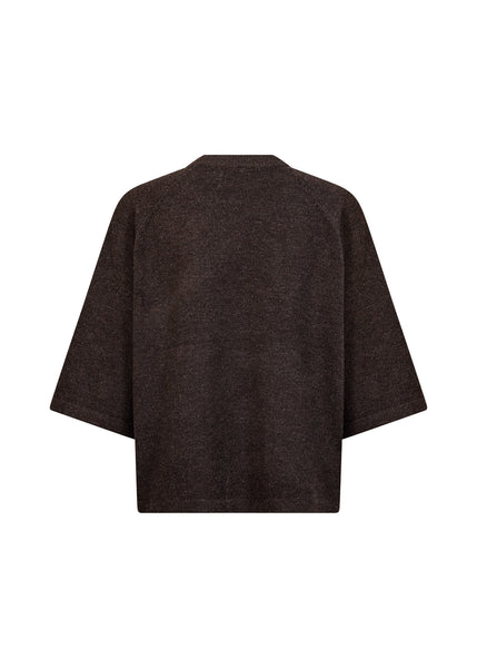 SOYACONCEPT 2/4 Sleeve Knit Jumper in Chocolate