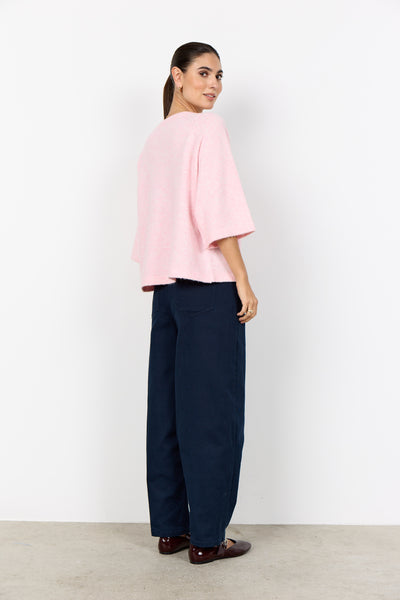 SOYACONCEPT 2/4 Sleeve Knit Jumper in Pink