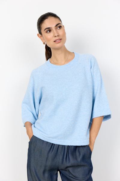 SOYACONCEPT 2/4 Sleeve Knit Jumper in Blue