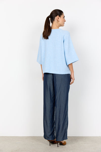 SOYACONCEPT 2/4 Sleeve Knit Jumper in Blue