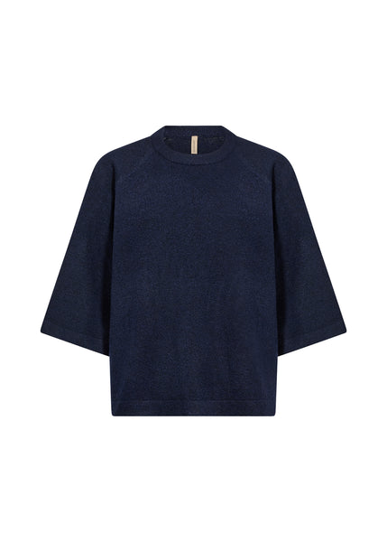 SOYACONCEPT 2/4 Sleeve Knit Jumper in Navy