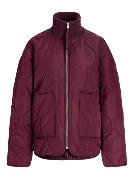 JJXX Quilted Jacket in Burgundy