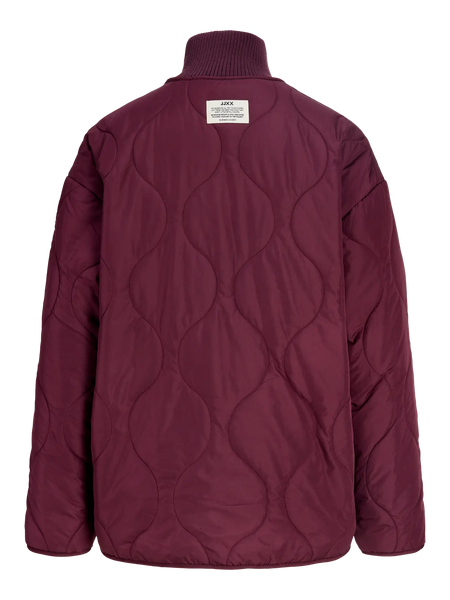 JJXX Quilted Jacket in Burgundy