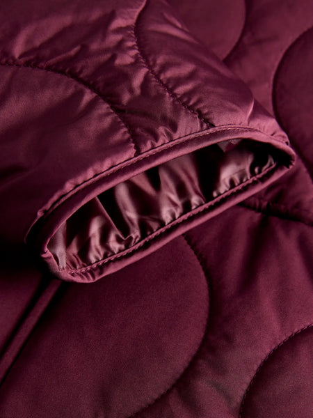 JJXX Quilted Jacket in Burgundy