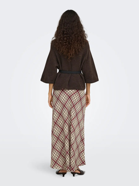 ONLY 3/4 Sleeve Knit Jumper in Brown