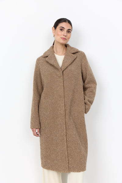SOYACONCEPT Teddy Coat in Camel