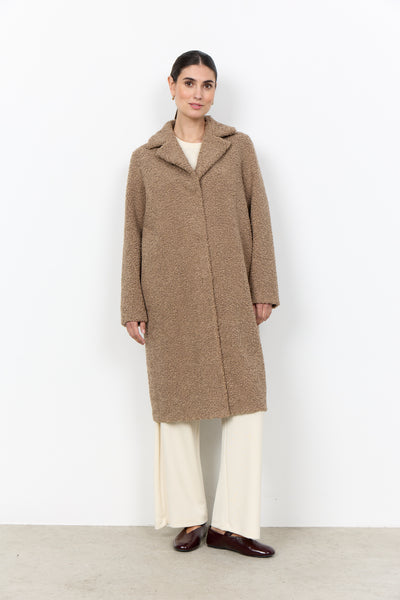 SOYACONCEPT Teddy Coat in Camel
