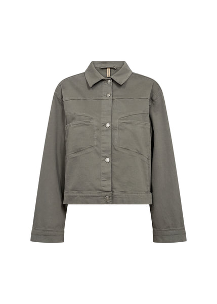 Soyaconcept Short Denim Jacket in Khaik